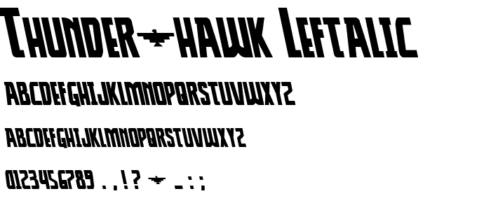 Thunder-Hawk Leftalic font